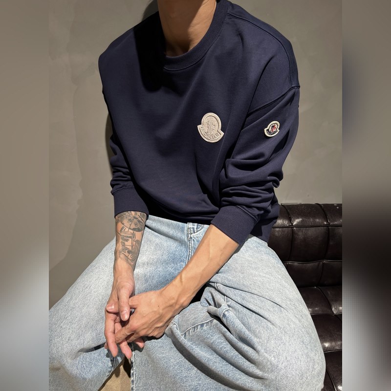 蒙口2026早秋新款刺繡章仔logo純棉寬松休閑衛衣 精選優質純棉面料，柔軟親膚