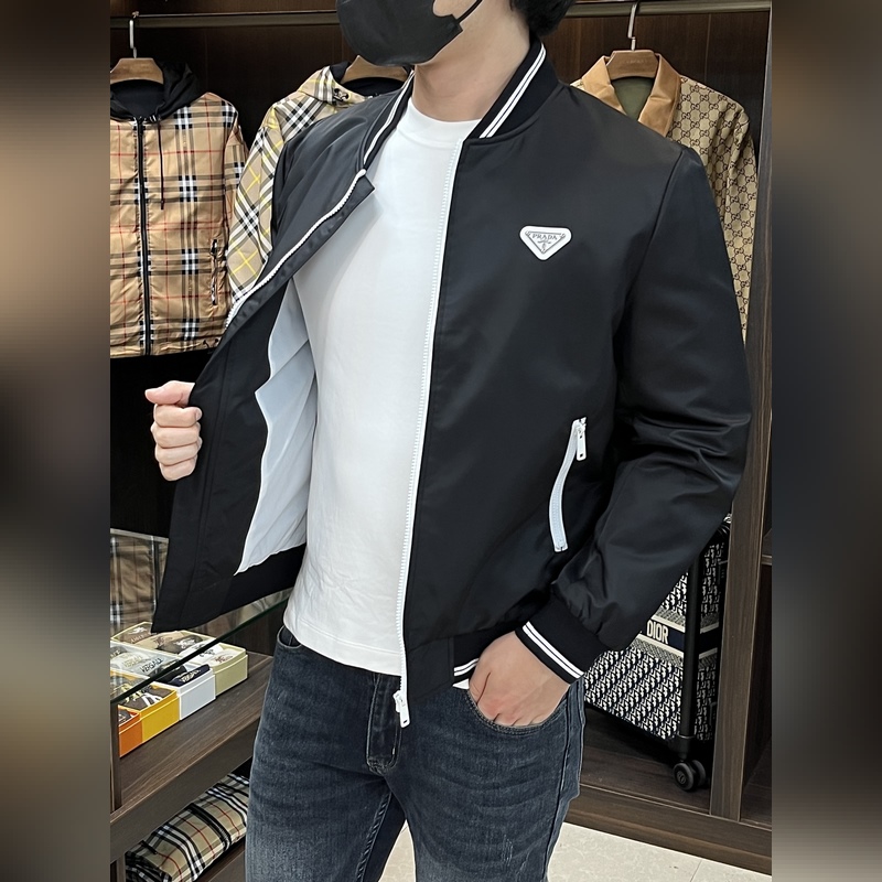 Prada 2026ss早秋新款發(fā)布 普拉達(dá)棒球領(lǐng)夾克外套，秋季爆款?yuàn)A薄棉夾克外