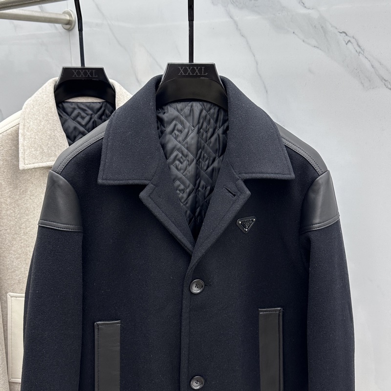 Prada普拉達 2026P家翻領款自帶複古時尚情懷的一款吸睛時尚單品時尚拼皮休