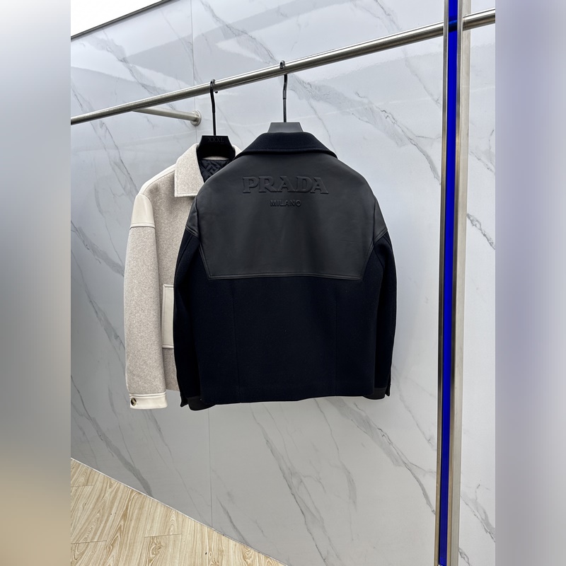Prada普拉達 2026P家翻領款自帶複古時尚情懷的一款吸睛時尚單品時尚拼皮休