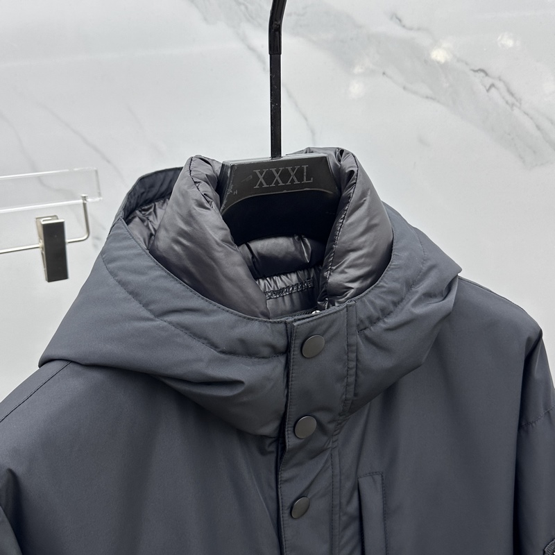 羽絨服 Prada*普拉達 2026秋冬新款男士連帽羽絨服外套，高定面料 國標9