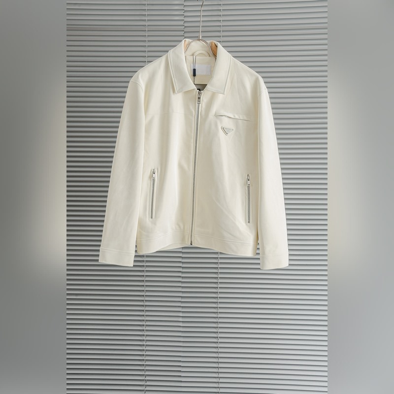 Prada 普拉達 2026FW新品進口仿麂皮絨面料經典翻領男士夾克外套#Ken
