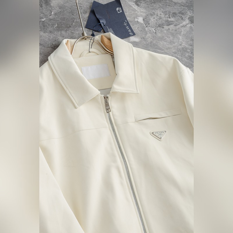 Prada 普拉達 2026FW新品進口仿麂皮絨面料經典翻領男士夾克外套#Ken