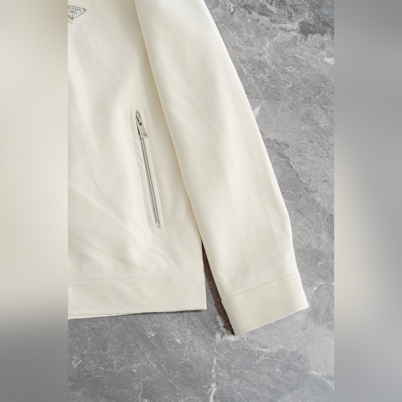 Prada 普拉達 2026FW新品進口仿麂皮絨面料經典翻領男士夾克外套#Ken