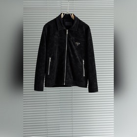 Prada 普拉達 2026FW新品進口仿麂皮絨面料經典翻領男士夾克外套#Ken