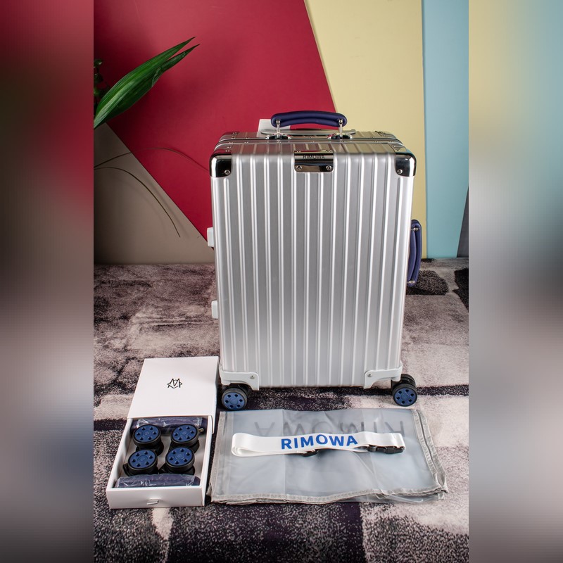 Rimowa2026年專櫃新款，彩色皮質把手，對版吊牌，彈跳拉桿，國際海關鎖，進