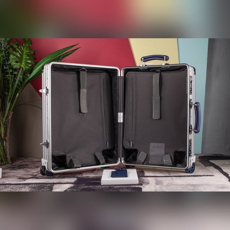 Rimowa2026年專櫃新款，彩色皮質把手，對版吊牌，彈跳拉桿，國際海關鎖，進