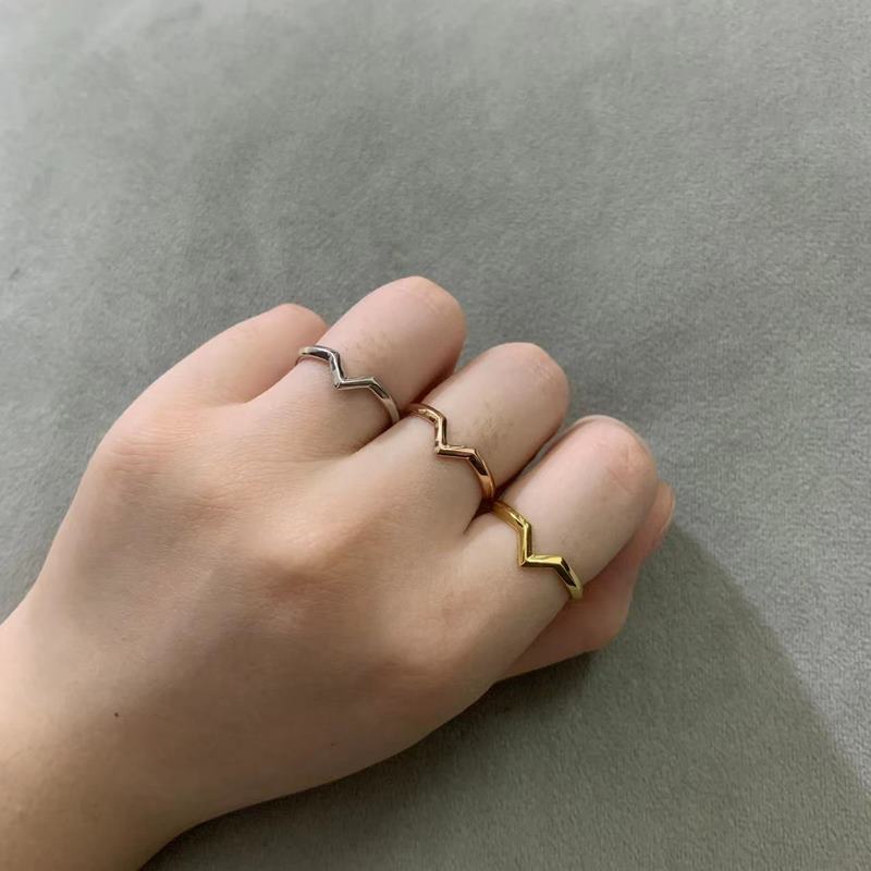 蒂芙尼 V型戒指號6-9碼