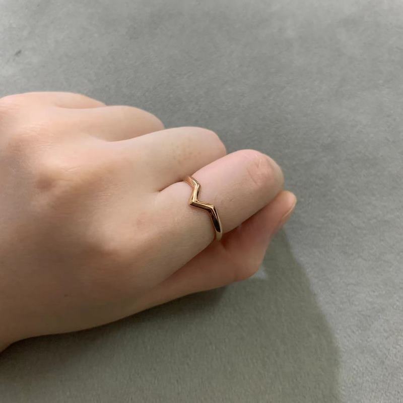 蒂芙尼 V型戒指號6-9碼