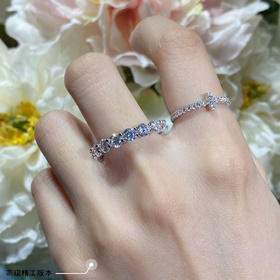 1289 2 5 1640140 (碼數(shù)5678)  蒂芙尼粗滿鑽戒指 非常棒