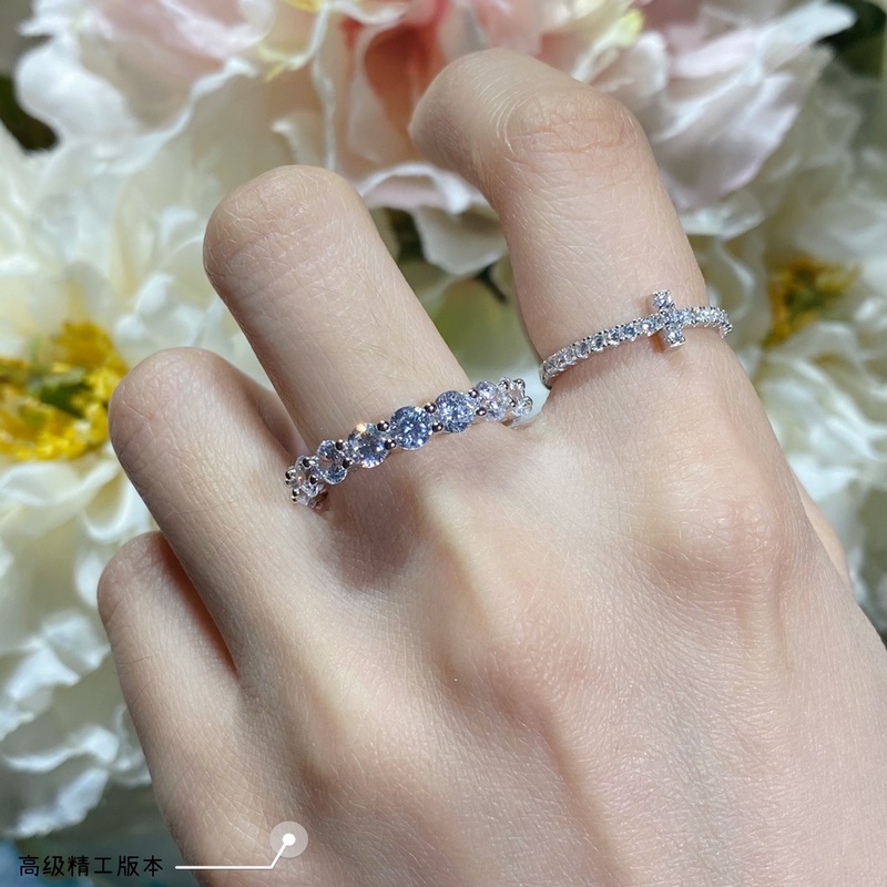 1289 2 5 1640140 (碼數(shù)5678)  蒂芙尼粗滿鑽戒指 非常棒