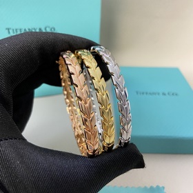 蒂芙尼手鐲 新品鑲鑽樹葉手鐲