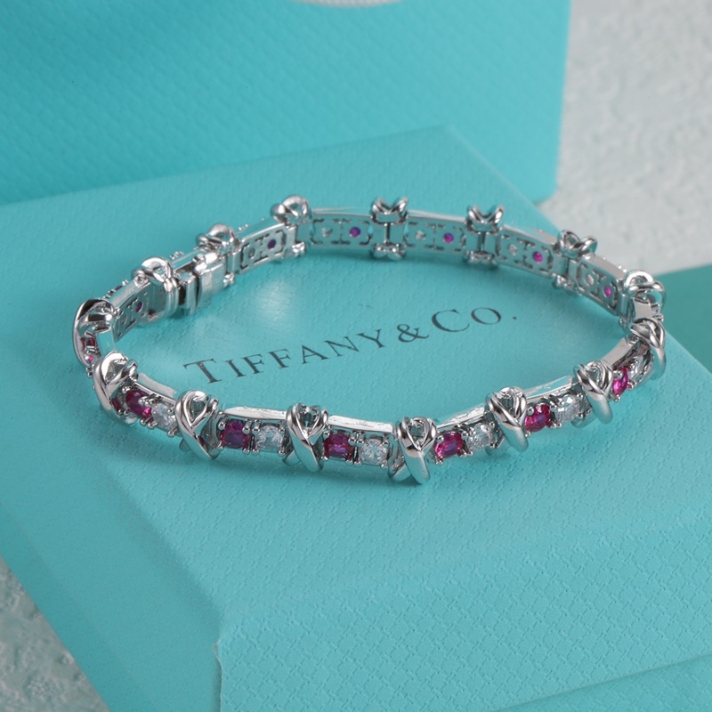 Tiffany 蒂芙尼手鍊項鍊蒂芙尼套裝 項鍊 +手鍊