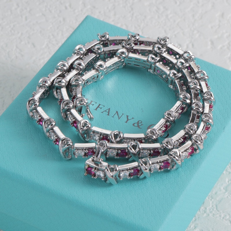 Tiffany 蒂芙尼手鍊項鍊蒂芙尼套裝 項鍊 +手鍊