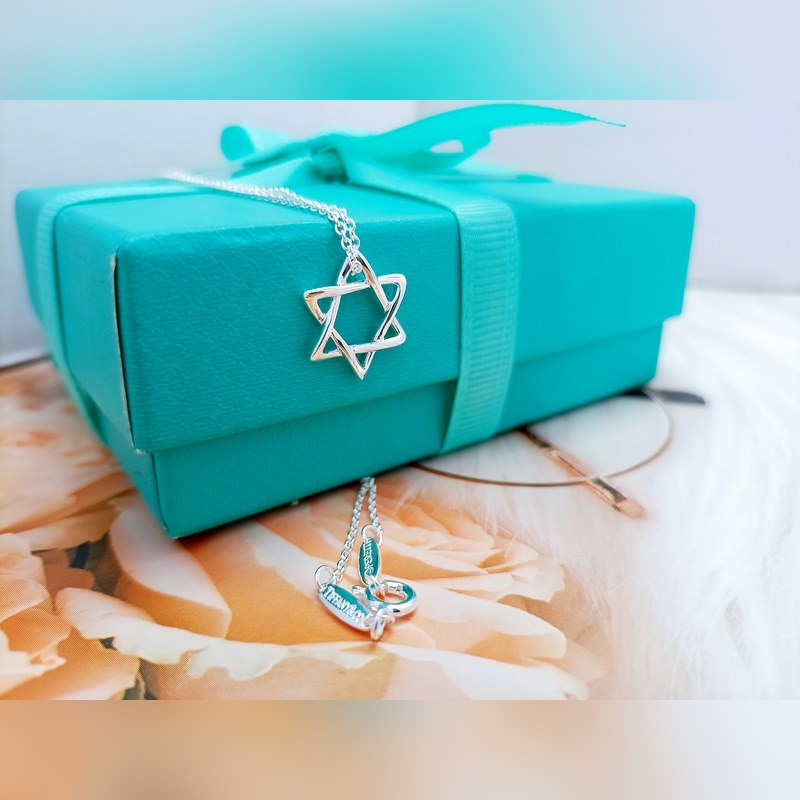 蒂芙尼六角繁星項鍊 材質：s925銀 顔色：白銀 鍊長45CM