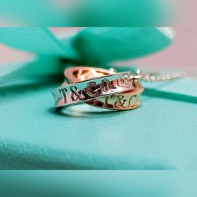 蒂芙尼 1837 扣環圈形項鍊 材質：s925銀 顔色：白金玫瑰分色電，白銀色，