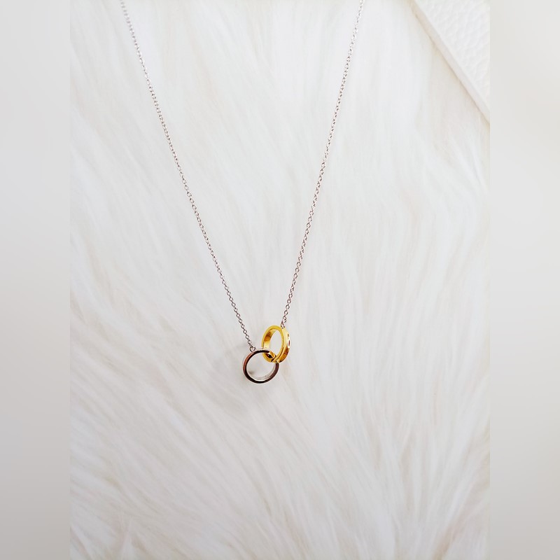 蒂芙尼 1837 扣環圈形項鍊 材質：s925銀 顔色：白金玫瑰分色電，白銀色，