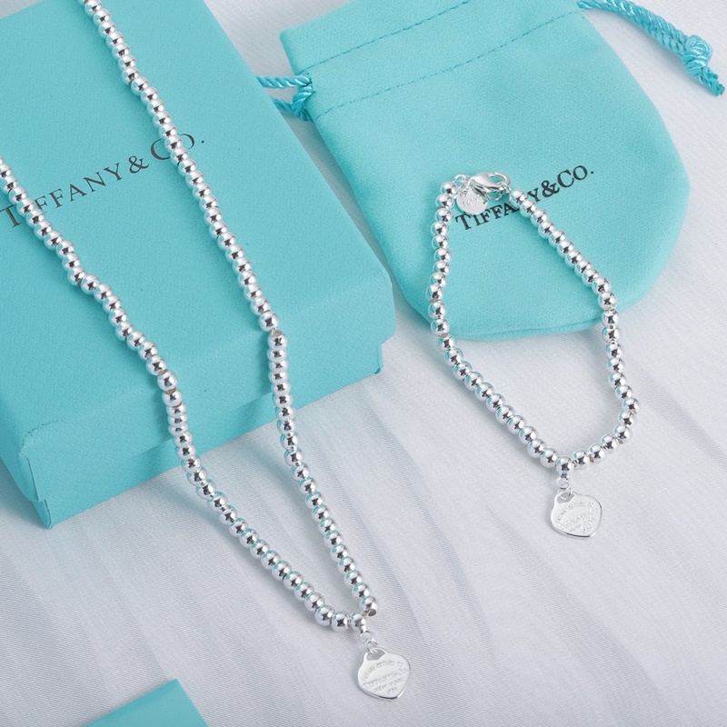 Tiffany蒂芙尼套裝  項鍊+手鏈