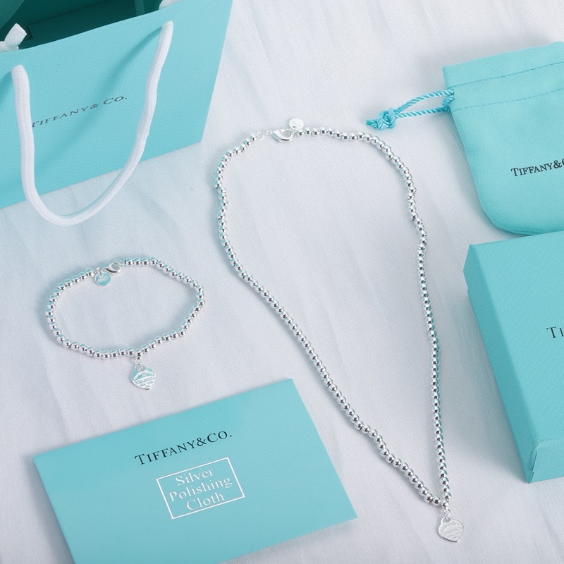 Tiffany蒂芙尼套裝  項鍊+手鏈