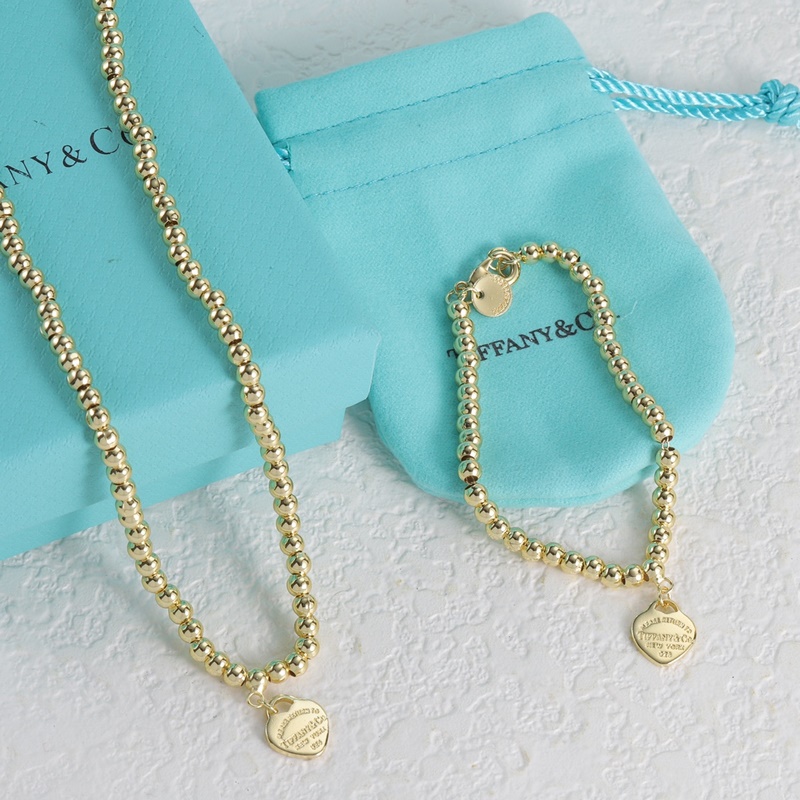 Tiffany蒂芙尼套裝  項鍊+手鏈