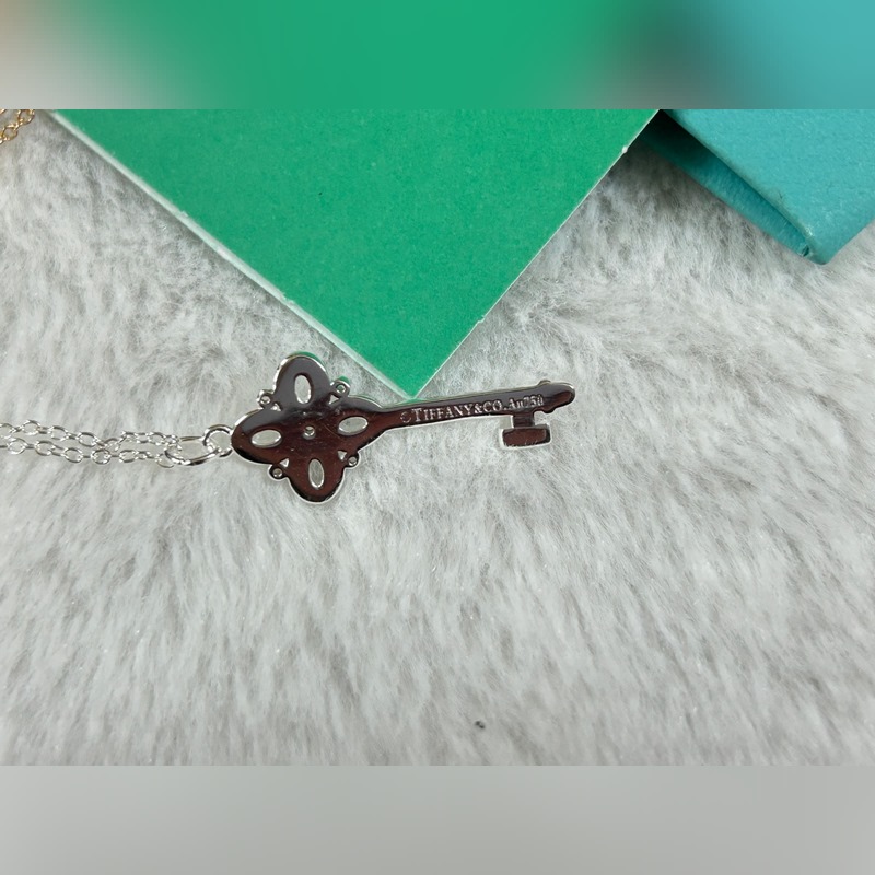 蒂芙尼 Tiffany 小號鑰匙粉鑽項鍊 黃金色 玫瑰金色 銀色 長度：40+5