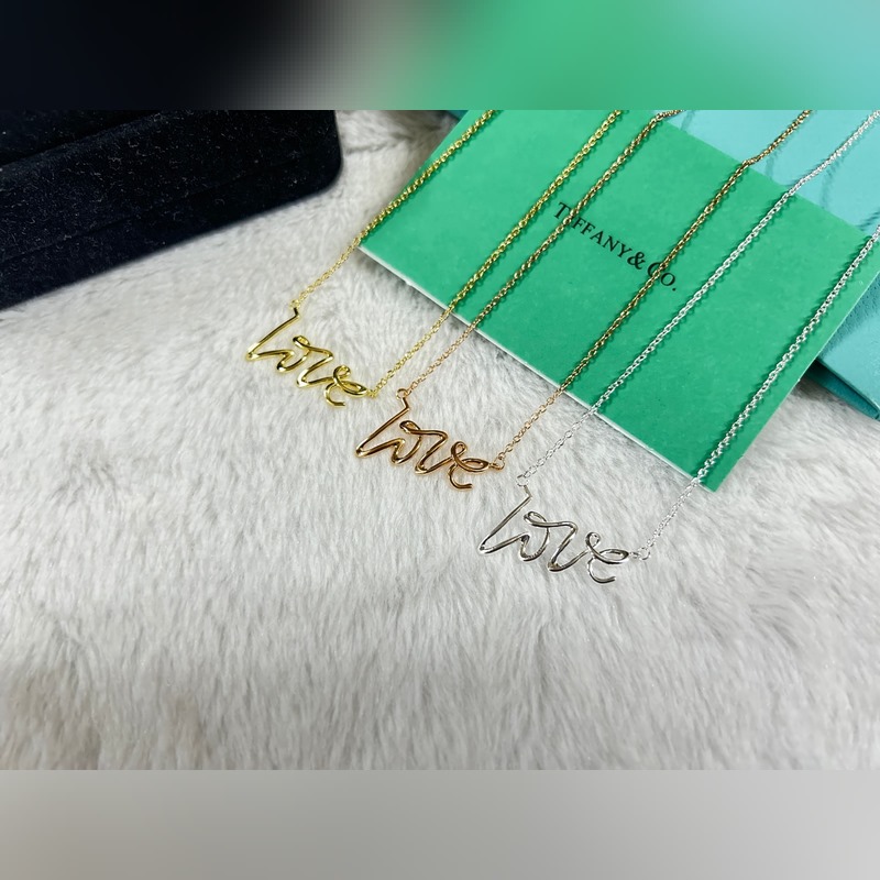 蒂芙尼 Tiffany Love光面字母項鍊 黃金色 玫瑰金色 銀色