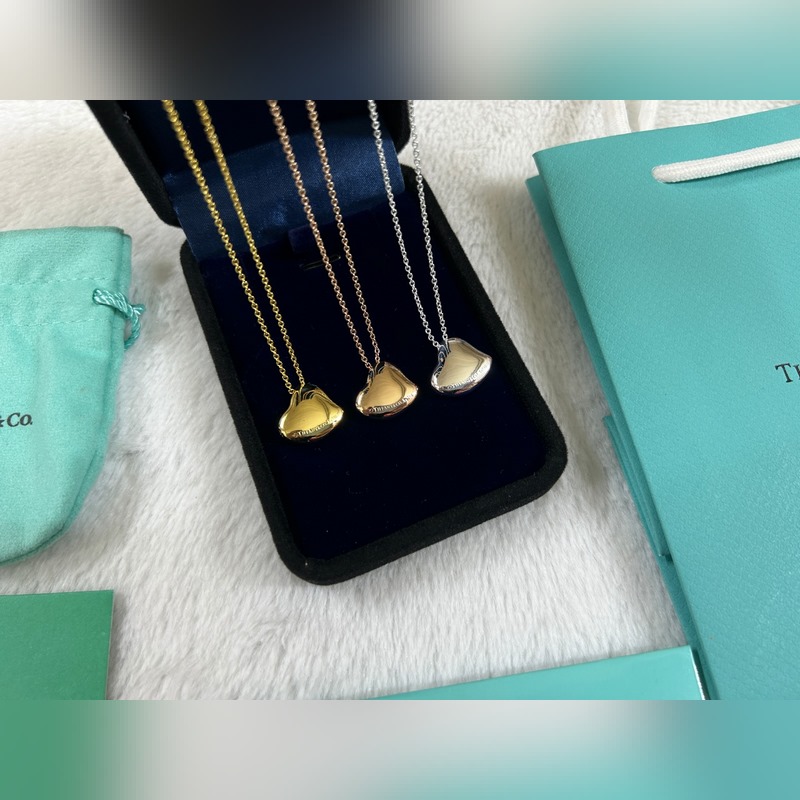 蒂芙尼 Tiffany 光面凹心項(xiàng)鍊 黃金色 玫瑰金色 銀色