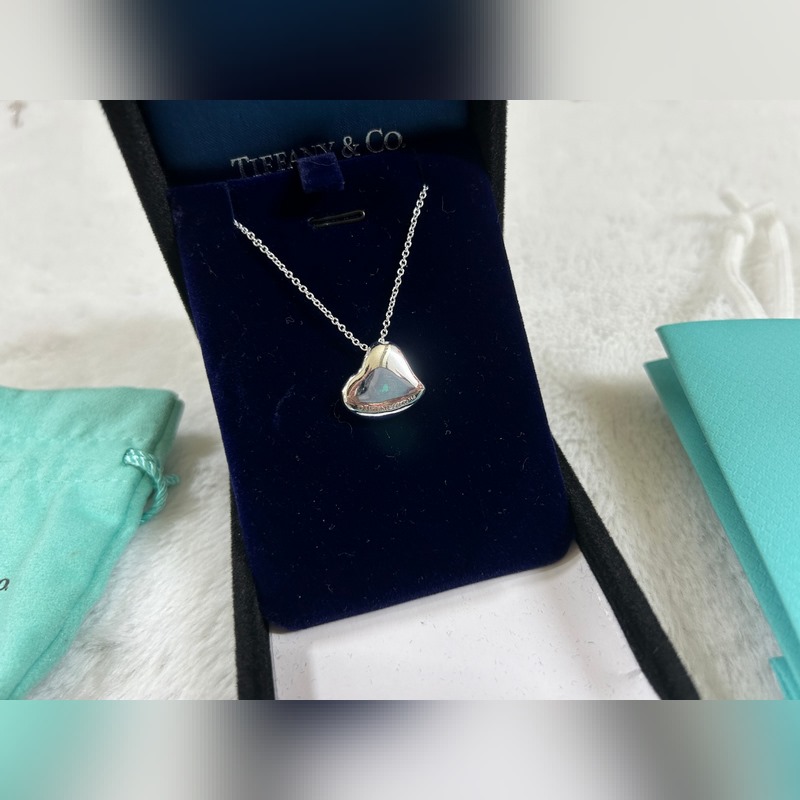 蒂芙尼 Tiffany 光面凹心項(xiàng)鍊 黃金色 玫瑰金色 銀色