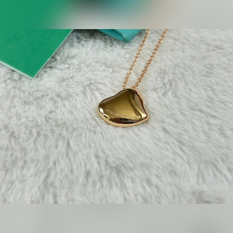 蒂芙尼 Tiffany 光面凹心項(xiàng)鍊 黃金色 玫瑰金色 銀色