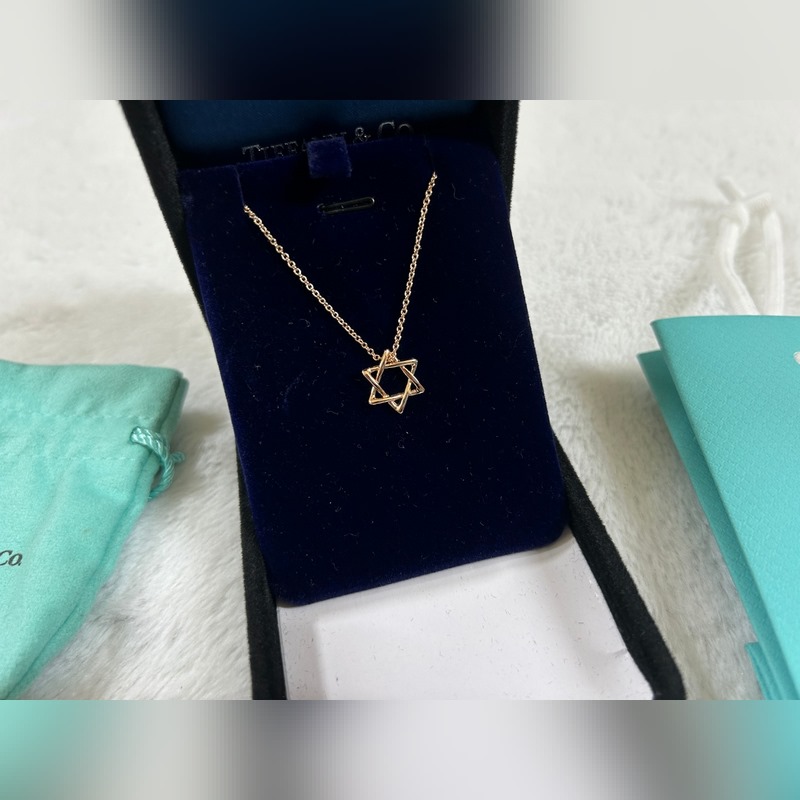 蒂芙尼 Tiffany 六芒星項鍊 黃金色 玫瑰金色 銀色