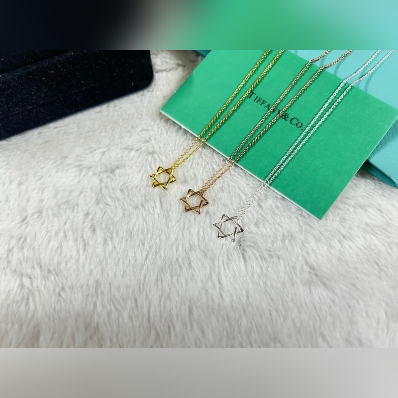 蒂芙尼 Tiffany 六芒星項鍊 黃金色 玫瑰金色 銀色