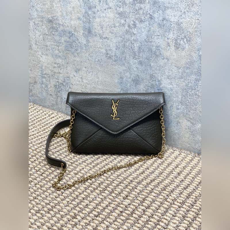 墨綠 Calypso 新款 mini鍊條包 不一樣的信封包 鍊條可拆卸做手包，手