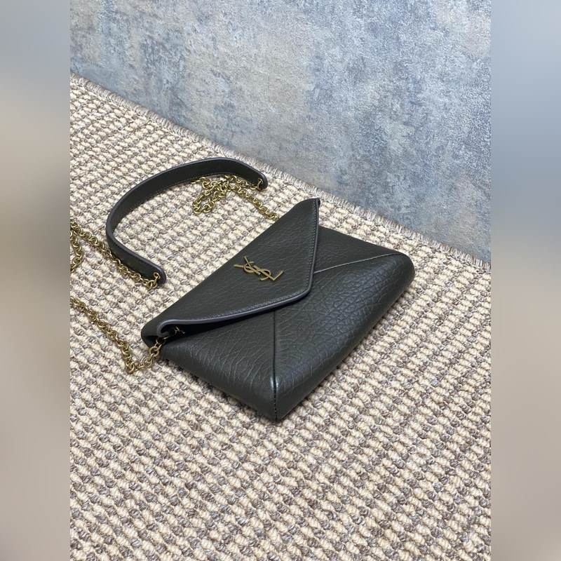 墨綠 Calypso 新款 mini鍊條包 不一樣的信封包 鍊條可拆卸做手包，手