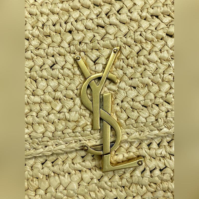 YSL聖羅蘭MONOGRAM 夏日拉菲草 質(zhì)感超好可斜挎 單肩 肩帶可調(diào)節(jié)長(zhǎng)短