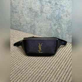 YSL classic魚子醬腰包 男女都可背拉鍊式開合腰包，經典標志性logo，