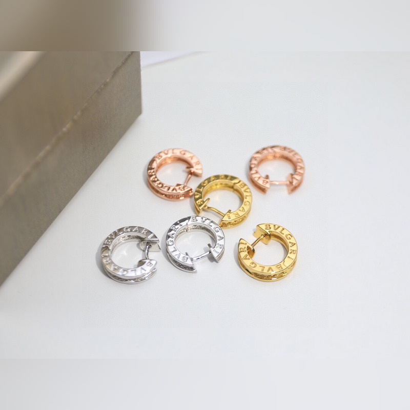 [原單對版] (配全套包裝) 寶格麗耳釘火爆鑲鑽耳扣.耳釘系列 窄版耳夾