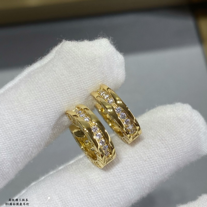 [原單對版] (配全套包裝) 火爆 寶格麗高級圓盤滿鑽耳環 高端定制 超美單品