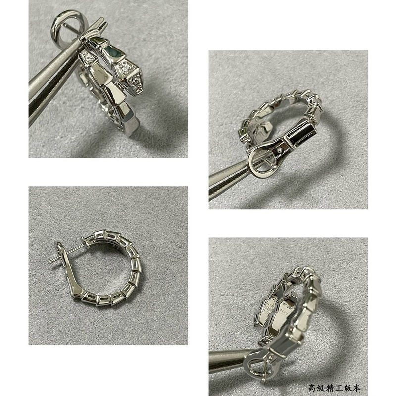 [原單對版] (配全套包裝) 寶格麗耳釘 頭尾鑽蛇耳夾