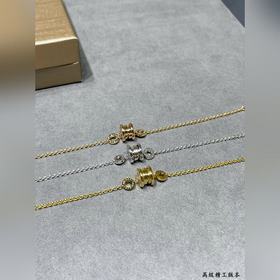 [原單對版] (配全套包裝) 寶格麗精工CNC光金小彈簧手鍊，高版本出貨 完