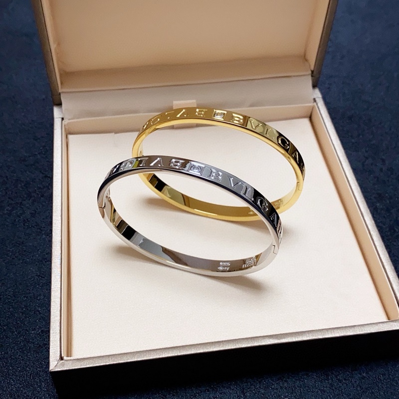 [原單對版] (配全套包裝) 寶格麗BVLGARI高品質中性款鑲鑽手鐲，非常百