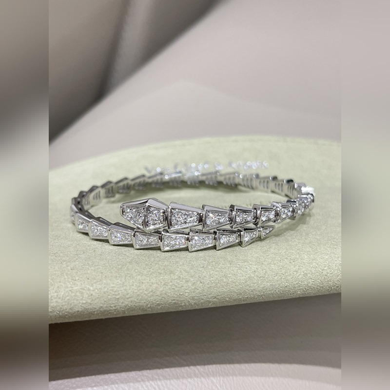 [原單對版] (配全套包裝) BVLGARI 寶格麗 滿鑽小蛇手鐲 王牌爆款