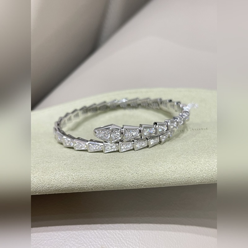 [原單對版] (配全套包裝) BVLGARI 寶格麗 滿鑽小蛇手鐲 王牌爆款