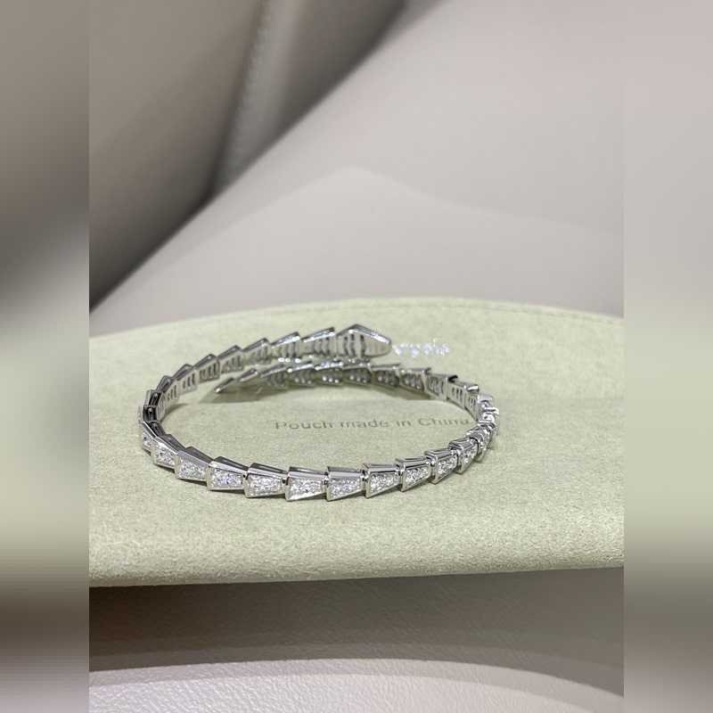 [原單對版] (配全套包裝) BVLGARI 寶格麗 滿鑽小蛇手鐲 王牌爆款