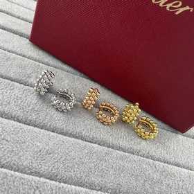 卡地亞 Cartier 小號子彈頭柳釘耳環 玫瑰金 黃金 白金