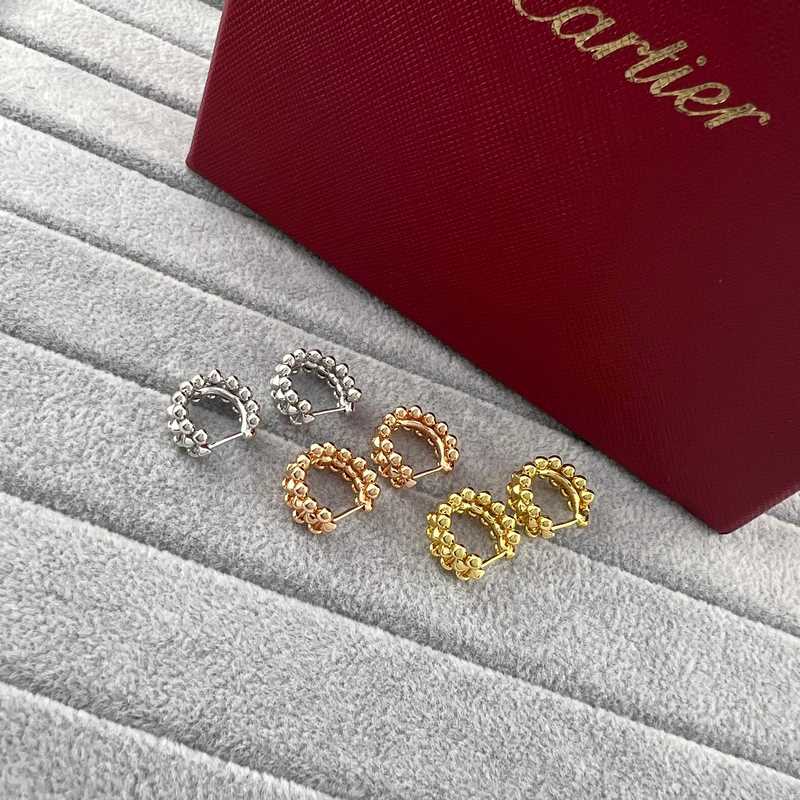 卡地亞 Cartier 小號子彈頭柳釘耳環 玫瑰金 黃金 白金