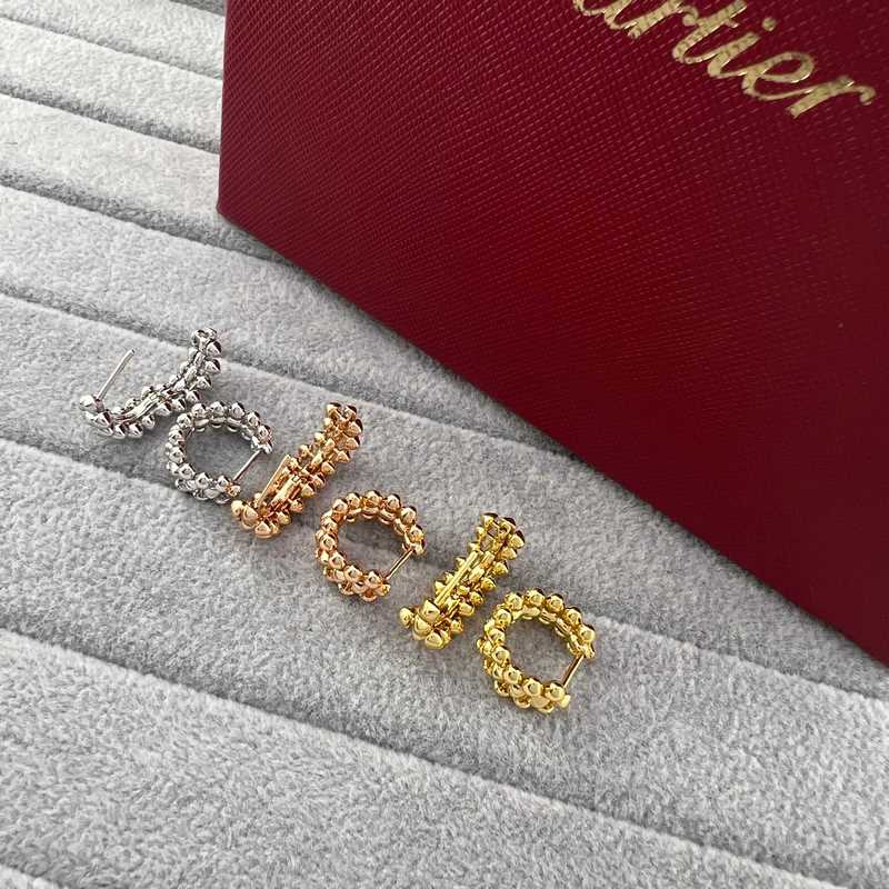 卡地亞 Cartier 小號子彈頭柳釘耳環 玫瑰金 黃金 白金