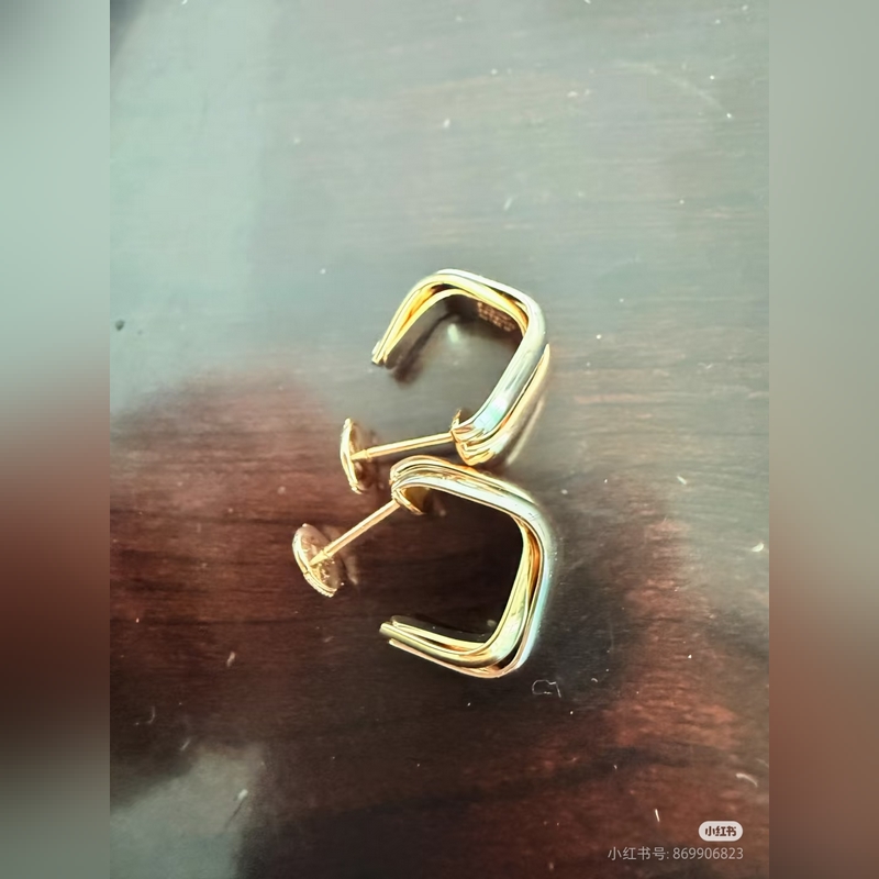 卡地亞 Cartier新款三色耳環