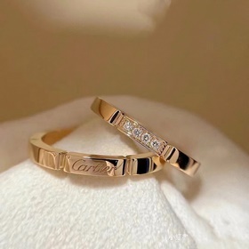 [原單對版] (配全套包裝) 卡家新款小獵豹系列簽名戒指 情侶戒 可做結婚戒指