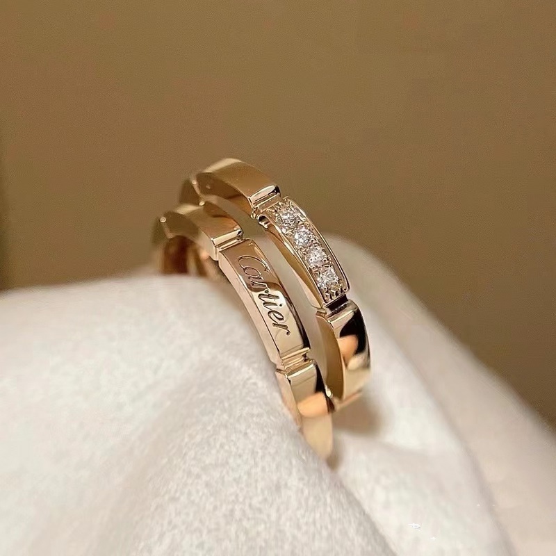 [原單對版] (配全套包裝) 卡家新款小獵豹系列簽名戒指 情侶戒 可做結婚戒指