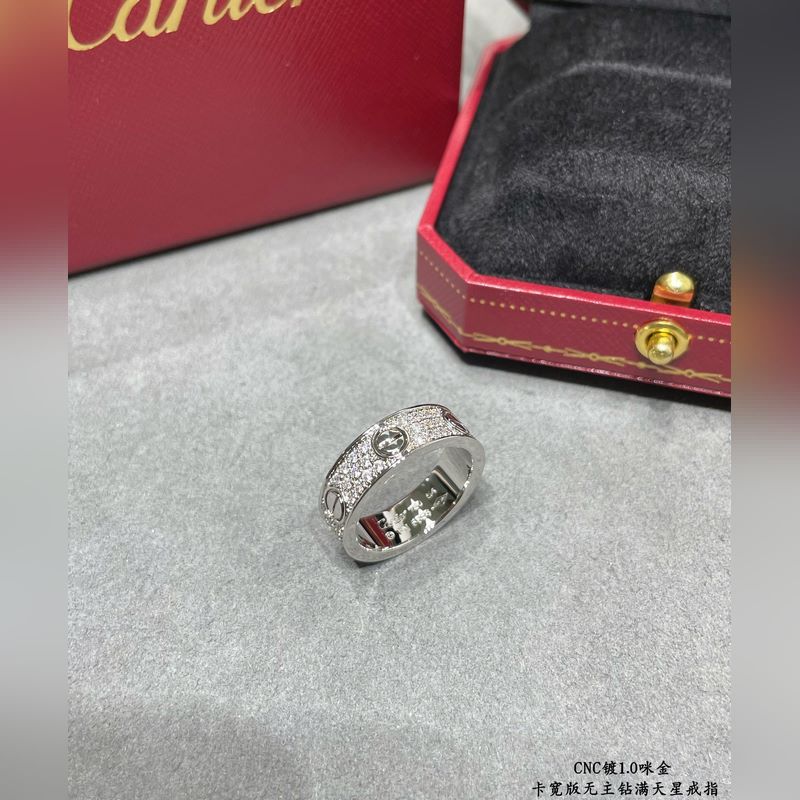 [原單對版] (配全套包裝) 卡地亞 Cartier經(jīng)典寬版滿天星戒指